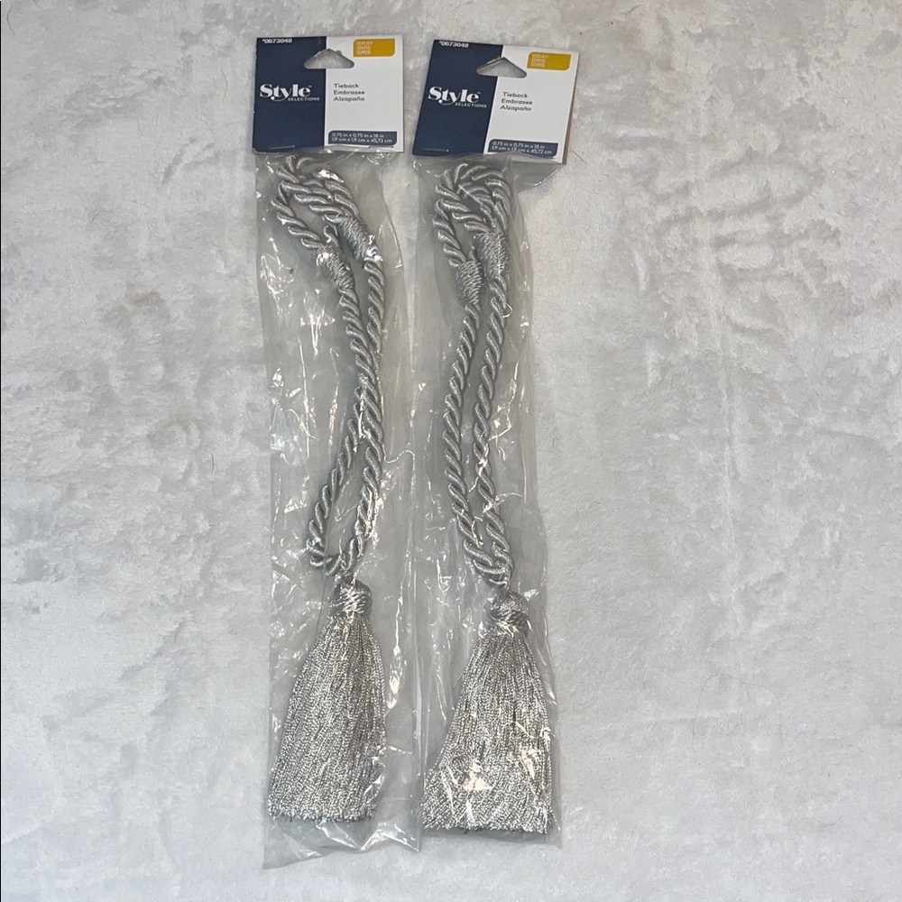 Silver Tassel Tiebacks